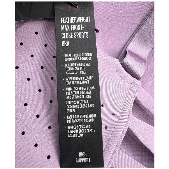 Victoria's Secret 34DD Featherweight Max Wireless Sport Bra Purple tiny flaw NWT - Picture 8 of 12